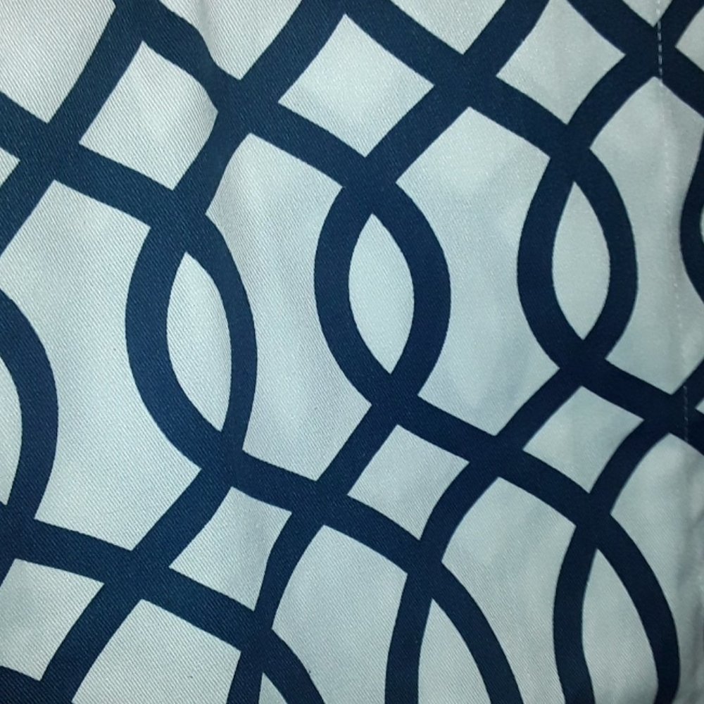 *New, Never Used* Geo pattern floor length curtains (2 pieces)